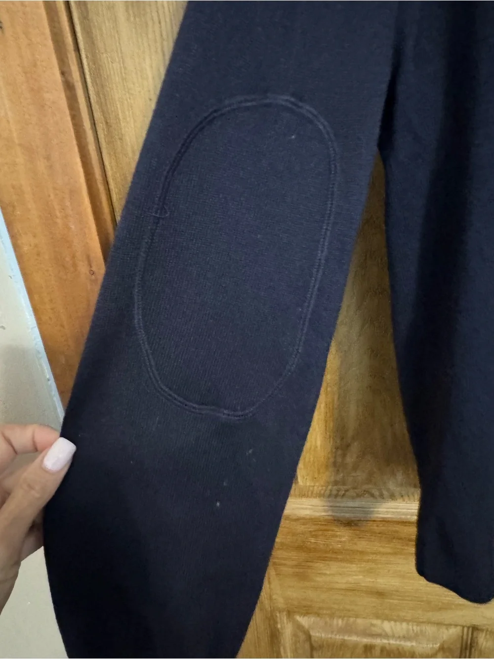 Banana Republic Men's Black Half-Zip Sweater with Blue Trim
